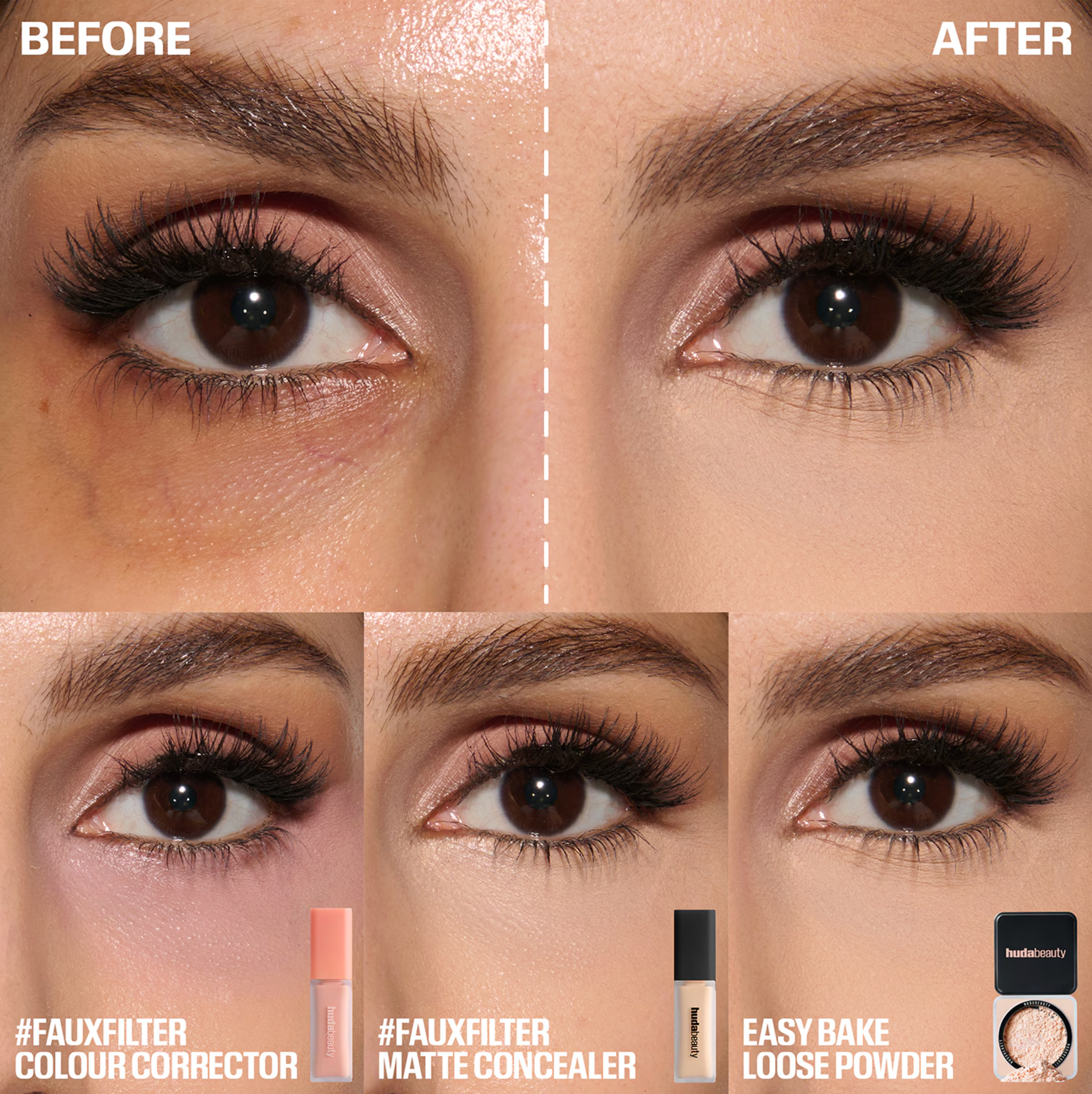 HUDA BEAUTY #FAUXFILTER Luminous Matte Liquid Concealer Correttore antiocchiaie liquido