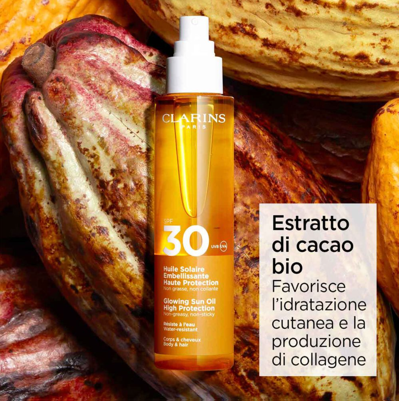 Clarins Olio Solare Illuminante Corpo SPF 30 150 ml